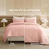image:imageBedsure King Comforter Set Dark Green Soft Prewashed Bedding for All Seasons 3 Pieces GentleSoft Bed Set 1 Lightweight Comforter 104x90 and 2 Pillowcases 20x3615  Blush Pink