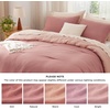image:imageBedsure King Comforter Set Dark Green Soft Prewashed Bedding for All Seasons 3 Pieces GentleSoft Bed Set 1 Lightweight Comforter 104x90 and 2 Pillowcases 20x3635  Pink ClayPink