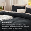 image:imageBedsure King Comforter Set Dark Green Soft Prewashed Bedding for All Seasons 3 Pieces GentleSoft Bed Set 1 Lightweight Comforter 104x90 and 2 Pillowcases 20x3606  Black