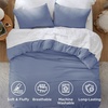 image:imageBedsure King Comforter Set Dark Green Soft Prewashed Bedding for All Seasons 3 Pieces GentleSoft Bed Set 1 Lightweight Comforter 104x90 and 2 Pillowcases 20x3622  Blue