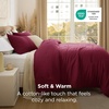 image:imageBedsure King Comforter Set Dark Green Soft Prewashed Bedding for All Seasons 3 Pieces GentleSoft Bed Set 1 Lightweight Comforter 104x90 and 2 Pillowcases 20x3616  Dark Red