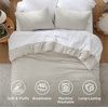 image:imageBedsure King Comforter Set Dark Green Soft Prewashed Bedding for All Seasons 3 Pieces GentleSoft Bed Set 1 Lightweight Comforter 104x90 and 2 Pillowcases 20x3601  Beige