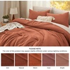 image:imageBedsure King Comforter Set Dark Green Soft Prewashed Bedding for All Seasons 3 Pieces GentleSoft Bed Set 1 Lightweight Comforter 104x90 and 2 Pillowcases 20x3628  Orange