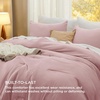 image:imageBedsure King Comforter Set Dark Green Soft Prewashed Bedding for All Seasons 3 Pieces GentleSoft Bed Set 1 Lightweight Comforter 104x90 and 2 Pillowcases 20x3614  Pink