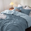 image:imageBedsure King Comforter Set Dark Green Soft Prewashed Bedding for All Seasons 3 Pieces GentleSoft Bed Set 1 Lightweight Comforter 104x90 and 2 Pillowcases 20x3633  Mineral BlueSky