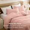 image:imageBedsure King Comforter Set Dark Green Soft Prewashed Bedding for All Seasons 3 Pieces GentleSoft Bed Set 1 Lightweight Comforter 104x90 and 2 Pillowcases 20x3615  Blush Pink