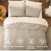 image:imageBedsure King Comforter Set Dark Green Soft Prewashed Bedding for All Seasons 3 Pieces GentleSoft Bed Set 1 Lightweight Comforter 104x90 and 2 Pillowcases 20x3623  Sand