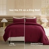 image:imageBedsure King Comforter Set Dark Green Soft Prewashed Bedding for All Seasons 3 Pieces GentleSoft Bed Set 1 Lightweight Comforter 104x90 and 2 Pillowcases 20x3616  Dark Red