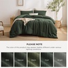 image:imageBedsure Oliver Green Queen Bedding Comforter Set Waffle Breathable Bedding Set All Season Comforter with 3 Pieces 1 Waffle Weave Comforter 90x90 and 2 Pillowcases 20x26Oliver Green
