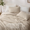 image:imageBedsure Oliver Green Queen Bedding Comforter Set Waffle Breathable Bedding Set All Season Comforter with 3 Pieces 1 Waffle Weave Comforter 90x90 and 2 Pillowcases 20x26Beige