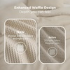 image:imageBedsure Oliver Green Queen Bedding Comforter Set Waffle Breathable Bedding Set All Season Comforter with 3 Pieces 1 Waffle Weave Comforter 90x90 and 2 Pillowcases 20x26Beige