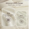image:imageBedsure Oliver Green Queen Bedding Comforter Set Waffle Breathable Bedding Set All Season Comforter with 3 Pieces 1 Waffle Weave Comforter 90x90 and 2 Pillowcases 20x26Cream