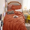 image:imageBedsure Oversized King Comforter Set Grey  Bed in a Bag Bedding Set 7 Pieces GentleSoft Pintuck Bed Set Gift for Family Pinch Pleat Grey Comforter with Sheets Pillowcases amp Shams16  Burnt Orange