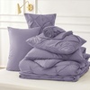 image:imageBedsure Oversized King Comforter Set Grey  Bed in a Bag Bedding Set 7 Pieces GentleSoft Pintuck Bed Set Gift for Family Pinch Pleat Grey Comforter with Sheets Pillowcases amp Shams15  Grayish Purple
