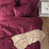 image:imageBedsure Oversized King Comforter Set Grey  Bed in a Bag Bedding Set 7 Pieces GentleSoft Pintuck Bed Set Gift for Family Pinch Pleat Grey Comforter with Sheets Pillowcases amp Shams10  Burgundy