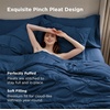 image:imageBedsure Oversized King Comforter Set Grey  Bed in a Bag Bedding Set 7 Pieces GentleSoft Pintuck Bed Set Gift for Family Pinch Pleat Grey Comforter with Sheets Pillowcases amp Shams12  Navy