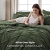 image:imageBedsure Oversized King Comforter Set Grey  Bed in a Bag Bedding Set 7 Pieces GentleSoft Pintuck Bed Set Gift for Family Pinch Pleat Grey Comforter with Sheets Pillowcases amp Shams02  Olive Green