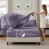 image:imageBedsure Oversized King Comforter Set Grey  Bed in a Bag Bedding Set 7 Pieces GentleSoft Pintuck Bed Set Gift for Family Pinch Pleat Grey Comforter with Sheets Pillowcases amp Shams15  Grayish Purple