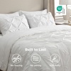 image:imageBedsure Oversized King Comforter Set Grey  Bed in a Bag Bedding Set 7 Pieces GentleSoft Pintuck Bed Set Gift for Family Pinch Pleat Grey Comforter with Sheets Pillowcases amp Shams03  White