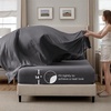image:imageBedsure Oversized King Comforter Set Grey  Bed in a Bag Bedding Set 7 Pieces GentleSoft Pintuck Bed Set Gift for Family Pinch Pleat Grey Comforter with Sheets Pillowcases amp Shams04  Dark Grey