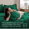image:imageBedsure Oversized King Comforter Set Grey  Bed in a Bag Bedding Set 7 Pieces GentleSoft Pintuck Bed Set Gift for Family Pinch Pleat Grey Comforter with Sheets Pillowcases amp Shams26  Emerald Green
