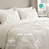 image:imageBedsure Oversized King Comforter Set Grey  Bed in a Bag Bedding Set 7 Pieces GentleSoft Pintuck Bed Set Gift for Family Pinch Pleat Grey Comforter with Sheets Pillowcases amp Shams19  Ivory