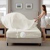 image:imageBedsure Oversized King Comforter Set Grey  Bed in a Bag Bedding Set 7 Pieces GentleSoft Pintuck Bed Set Gift for Family Pinch Pleat Grey Comforter with Sheets Pillowcases amp Shams19  Ivory