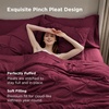 image:imageBedsure Oversized King Comforter Set Grey  Bed in a Bag Bedding Set 7 Pieces GentleSoft Pintuck Bed Set Gift for Family Pinch Pleat Grey Comforter with Sheets Pillowcases amp Shams10  Burgundy