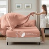 image:imageBedsure Oversized King Comforter Set Grey  Bed in a Bag Bedding Set 7 Pieces GentleSoft Pintuck Bed Set Gift for Family Pinch Pleat Grey Comforter with Sheets Pillowcases amp Shams29  Dusty Pink