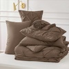 image:imageBedsure Oversized King Comforter Set Grey  Bed in a Bag Bedding Set 7 Pieces GentleSoft Pintuck Bed Set Gift for Family Pinch Pleat Grey Comforter with Sheets Pillowcases amp Shams21  Brown