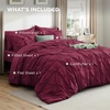 image:imageBedsure Oversized King Comforter Set Grey  Bed in a Bag Bedding Set 7 Pieces GentleSoft Pintuck Bed Set Gift for Family Pinch Pleat Grey Comforter with Sheets Pillowcases amp Shams10  Burgundy