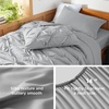 image:imageBedsure Oversized King Comforter Set Grey  Bed in a Bag Bedding Set 7 Pieces GentleSoft Pintuck Bed Set Gift for Family Pinch Pleat Grey Comforter with Sheets Pillowcases amp Shams01  Grey