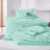 image:imageBedsure Oversized King Comforter Set Grey  Bed in a Bag Bedding Set 7 Pieces GentleSoft Pintuck Bed Set Gift for Family Pinch Pleat Grey Comforter with Sheets Pillowcases amp Shams28  Mint Green