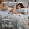 image:imageBedsure Oversized King Comforter Set Grey  Bed in a Bag Bedding Set 7 Pieces GentleSoft Pintuck Bed Set Gift for Family Pinch Pleat Grey Comforter with Sheets Pillowcases amp Shams01  Grey