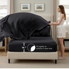 image:imageBedsure Oversized King Comforter Set Grey  Bed in a Bag Bedding Set 7 Pieces GentleSoft Pintuck Bed Set Gift for Family Pinch Pleat Grey Comforter with Sheets Pillowcases amp Shams11  Black