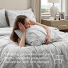 image:imageBedsure Oversized King Comforter Set Grey  Bed in a Bag Bedding Set 7 Pieces GentleSoft Pintuck Bed Set Gift for Family Pinch Pleat Grey Comforter with Sheets Pillowcases amp Shams22  Light Grey
