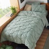 image:imageBedsure Oversized King Comforter Set Grey  Bed in a Bag Bedding Set 7 Pieces GentleSoft Pintuck Bed Set Gift for Family Pinch Pleat Grey Comforter with Sheets Pillowcases amp Shams05  Sage Green