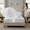 image:imageBedsure Oversized King Comforter Set Grey  Bed in a Bag Bedding Set 7 Pieces GentleSoft Pintuck Bed Set Gift for Family Pinch Pleat Grey Comforter with Sheets Pillowcases amp Shams03  White