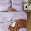 image:imageBedsure Oversized King Comforter Set Grey  Bed in a Bag Bedding Set 7 Pieces GentleSoft Pintuck Bed Set Gift for Family Pinch Pleat Grey Comforter with Sheets Pillowcases amp Shams13  Light Purple