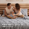 image:imageBedsure Oversized King Comforter Set Grey  Bed in a Bag Bedding Set 7 Pieces GentleSoft Pintuck Bed Set Gift for Family Pinch Pleat Grey Comforter with Sheets Pillowcases amp Shams01  Grey