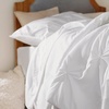image:imageBedsure Oversized King Comforter Set Grey  Bed in a Bag Bedding Set 7 Pieces GentleSoft Pintuck Bed Set Gift for Family Pinch Pleat Grey Comforter with Sheets Pillowcases amp Shams03  White