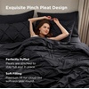 image:imageBedsure Oversized King Comforter Set Grey  Bed in a Bag Bedding Set 7 Pieces GentleSoft Pintuck Bed Set Gift for Family Pinch Pleat Grey Comforter with Sheets Pillowcases amp Shams11  Black