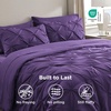 image:imageBedsure Oversized King Comforter Set Grey  Bed in a Bag Bedding Set 7 Pieces GentleSoft Pintuck Bed Set Gift for Family Pinch Pleat Grey Comforter with Sheets Pillowcases amp Shams23  Purple