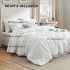 image:imageBedsure Oversized King Comforter Set Grey  Bed in a Bag Bedding Set 7 Pieces GentleSoft Pintuck Bed Set Gift for Family Pinch Pleat Grey Comforter with Sheets Pillowcases amp Shams03  White
