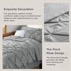 image:imageBedsure Oversized King Comforter Set Grey  Bed in a Bag Bedding Set 7 Pieces GentleSoft Pintuck Bed Set Gift for Family Pinch Pleat Grey Comforter with Sheets Pillowcases amp Shams01  Grey