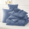 image:imageBedsure Oversized King Comforter Set Grey  Bed in a Bag Bedding Set 7 Pieces GentleSoft Pintuck Bed Set Gift for Family Pinch Pleat Grey Comforter with Sheets Pillowcases amp Shams08  Slate Blue