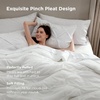 image:imageBedsure Oversized King Comforter Set Grey  Bed in a Bag Bedding Set 7 Pieces GentleSoft Pintuck Bed Set Gift for Family Pinch Pleat Grey Comforter with Sheets Pillowcases amp Shams03  White