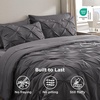 image:imageBedsure Oversized King Comforter Set Grey  Bed in a Bag Bedding Set 7 Pieces GentleSoft Pintuck Bed Set Gift for Family Pinch Pleat Grey Comforter with Sheets Pillowcases amp Shams04  Dark Grey