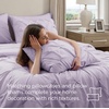 image:imageBedsure Oversized King Comforter Set Grey  Bed in a Bag Bedding Set 7 Pieces GentleSoft Pintuck Bed Set Gift for Family Pinch Pleat Grey Comforter with Sheets Pillowcases amp Shams13  Light Purple