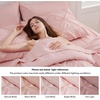 image:imageBedsure Oversized King Comforter Set Grey  Bed in a Bag Bedding Set 7 Pieces GentleSoft Pintuck Bed Set Gift for Family Pinch Pleat Grey Comforter with Sheets Pillowcases amp Shams06  Pink